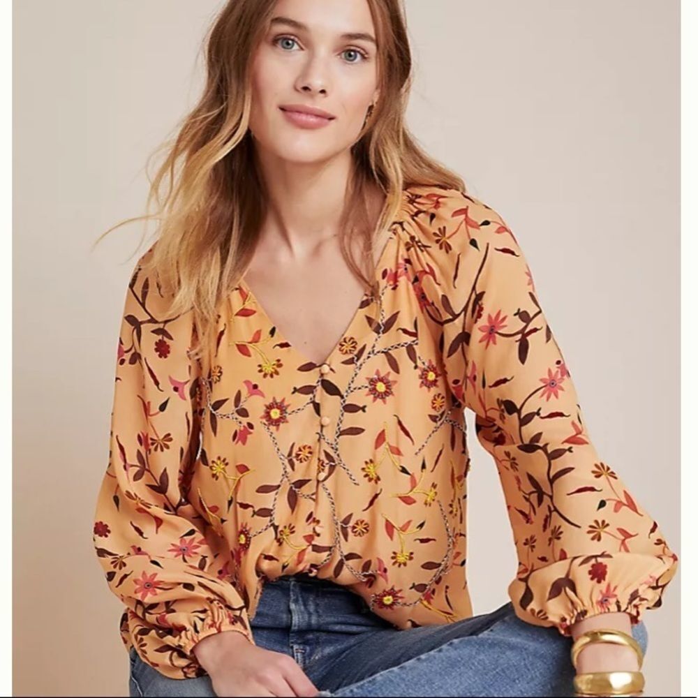 NWT Anthropologie Guapa Beatrice Buttondown Blouse